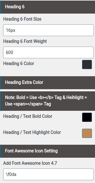 set Footer section