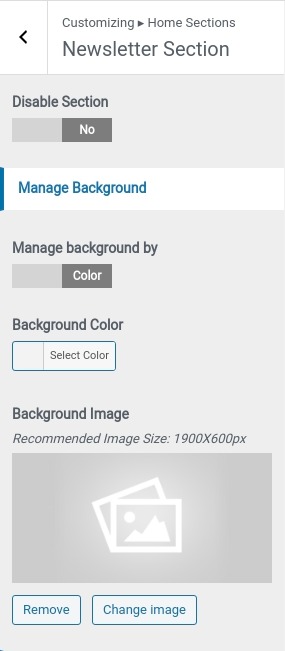 set contact section