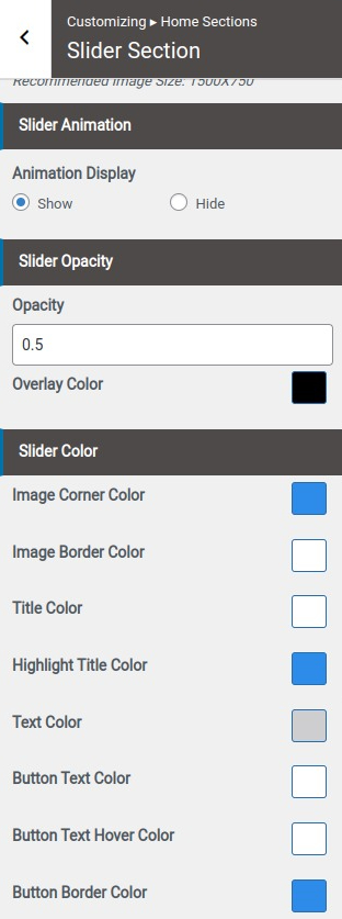 set slider