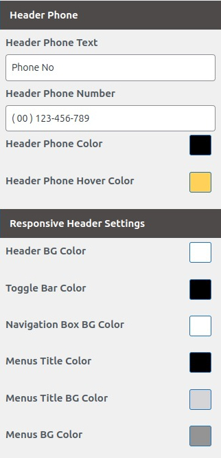 Set Header contact 