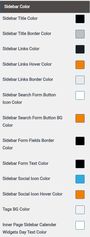 set Footer section