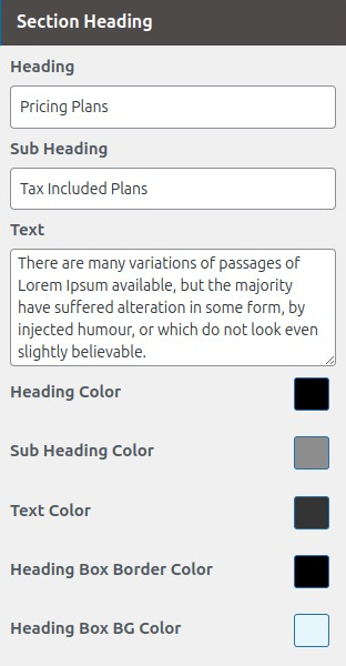 set contact section