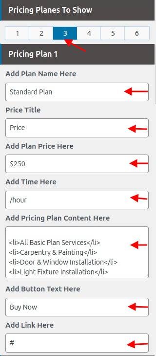 set contact section