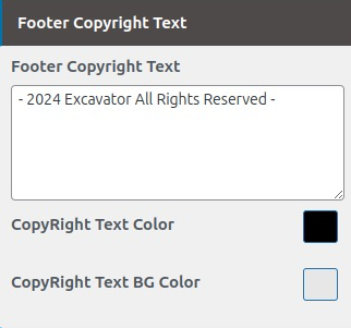 set Footer section