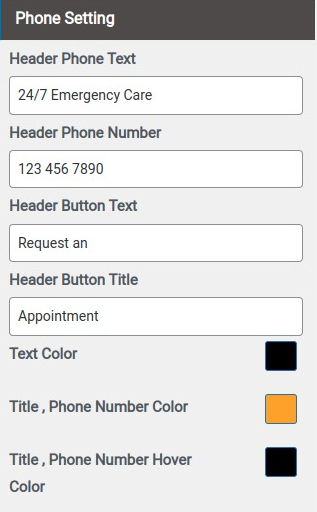 Set Header contact 