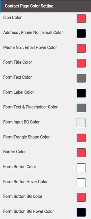 select Contact Page template