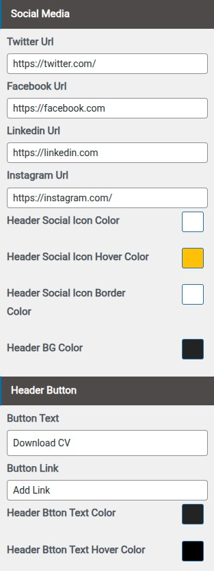 Set Header contact 