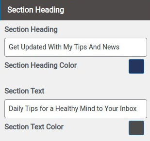 set contact section