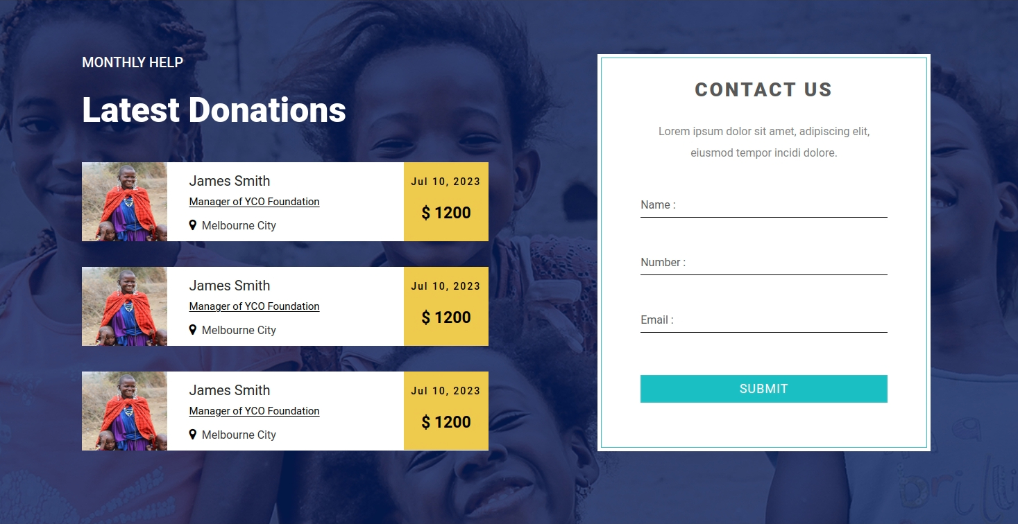 set contact section