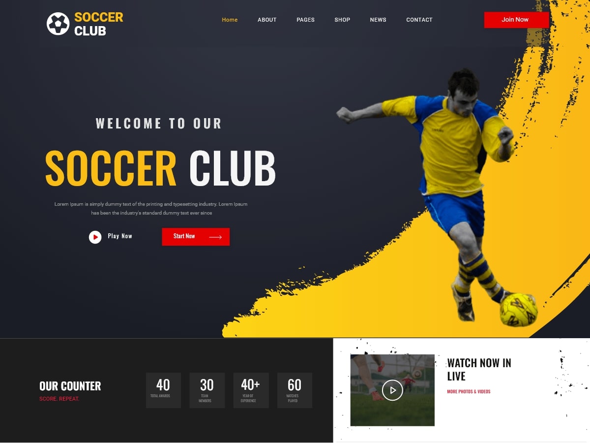 united-soccer-club pro wordpress theme