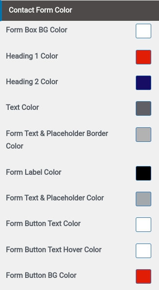 select Contact Page template