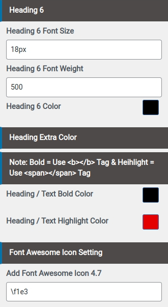 set Footer section