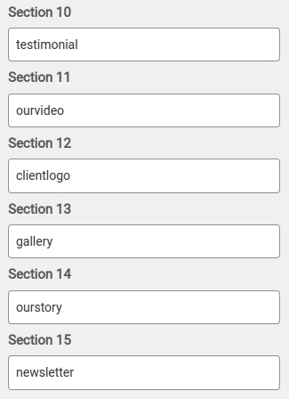 set contact section