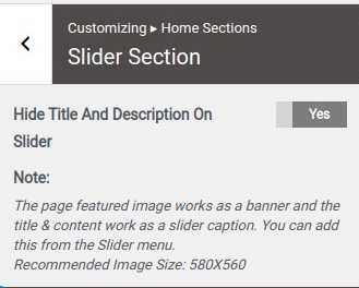 set slider