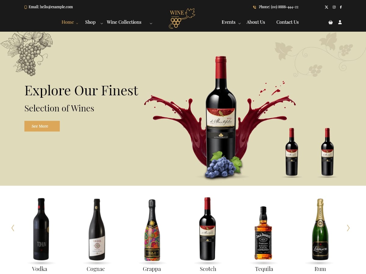 wine-store pro wordpress theme