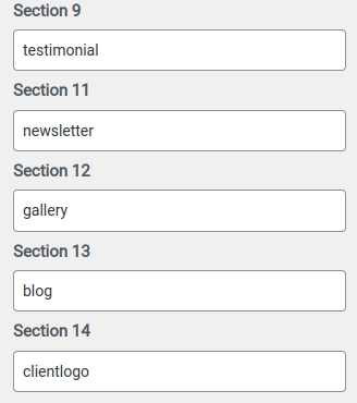 set Footer section