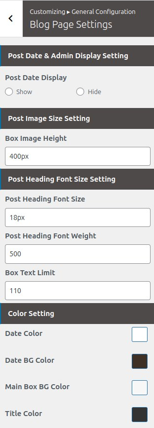 set Page Template